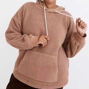 Madewell (Re)sourced Fleece Bubble-Sleeve Hoodie Sweatshirt